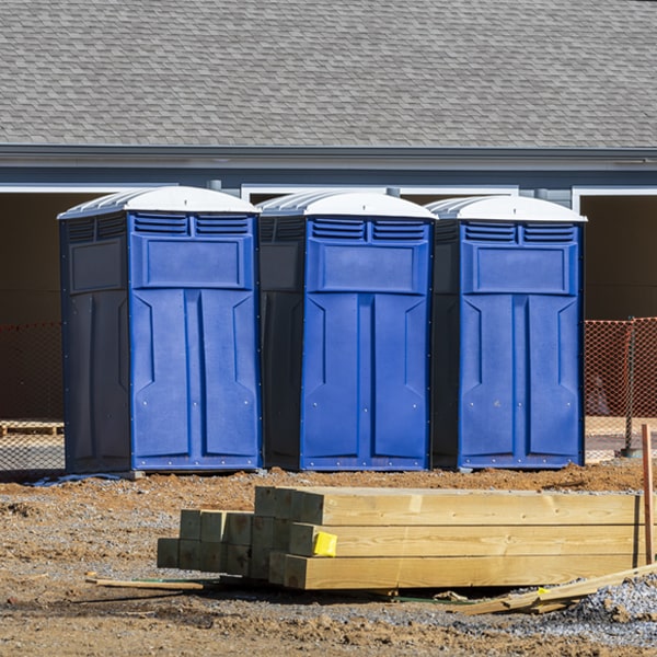 what is the expected delivery and pickup timeframe for the porta potties in Rush Creek